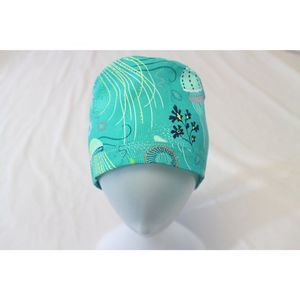 Aqua Jellyfish Surgical Scrub Cap Chemo Dentist Hat
